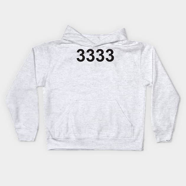 Angel number 3333 Kids Hoodie by lawofattraction1111